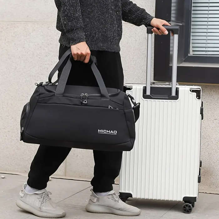 Large Capacity Fitness Bag Waterproof Oxford Fabric with Dry Wet Separation Zip Closure Versatile