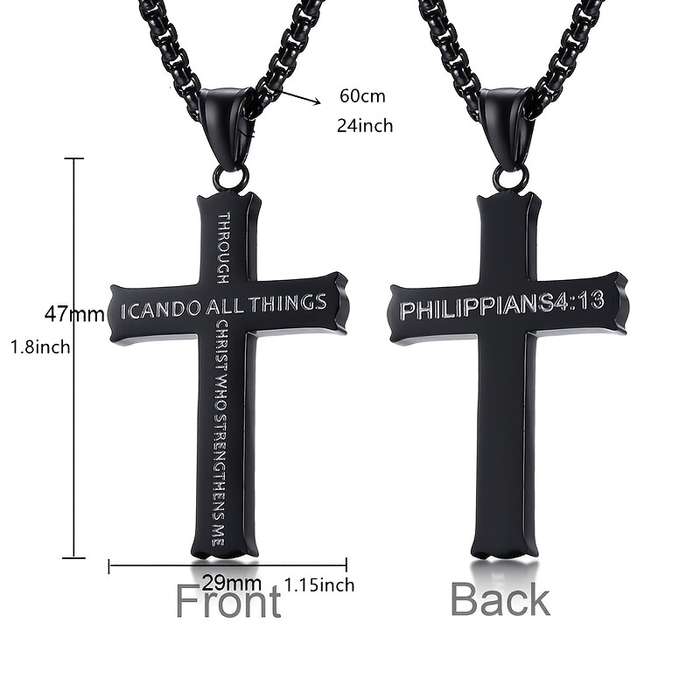 1 Piece Goldenx2 Add Black Jesus Theme Pendant