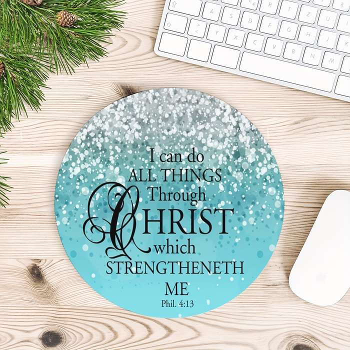 1pc English Quotes Gaming Mouse Pad Stylish Design Round Mousepad Non-slip Rubber M