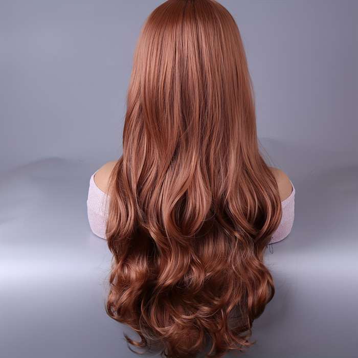 1Pc Coffee Color 66.04cm Fashion Design Wig