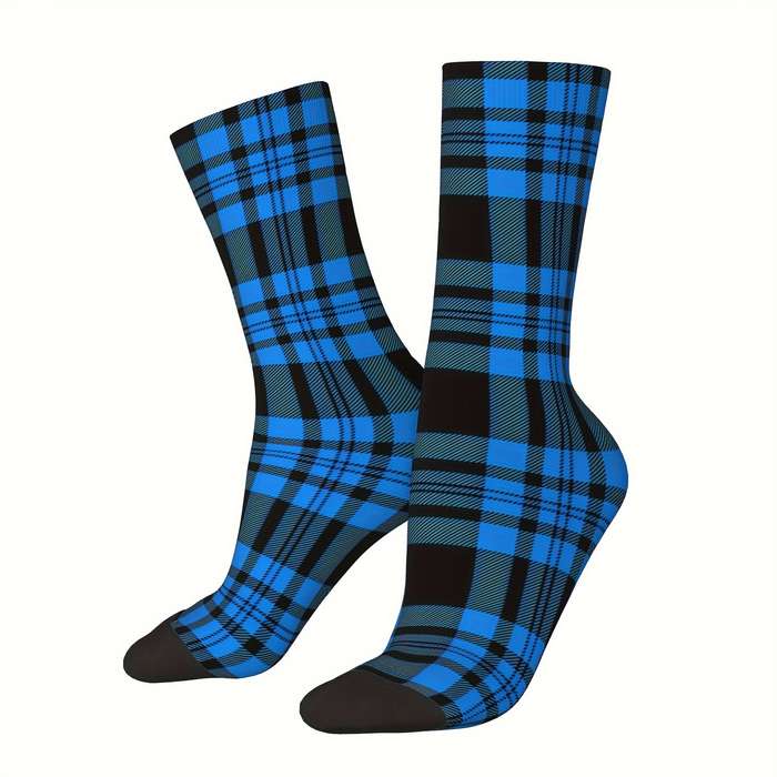 1 Pair One Size Tartan Designs Socks