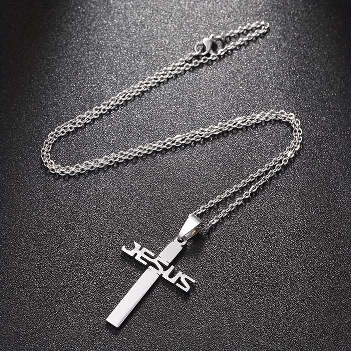1 Piece Golden Jesus Theme Pendant