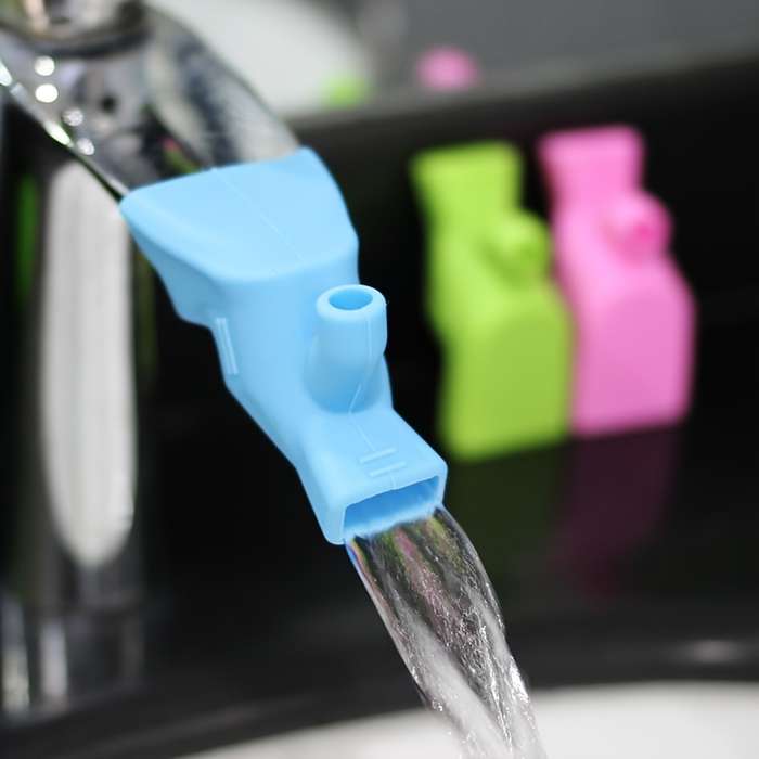 1Pc Blue Bathroom Sink Nozzle Faucet Extender