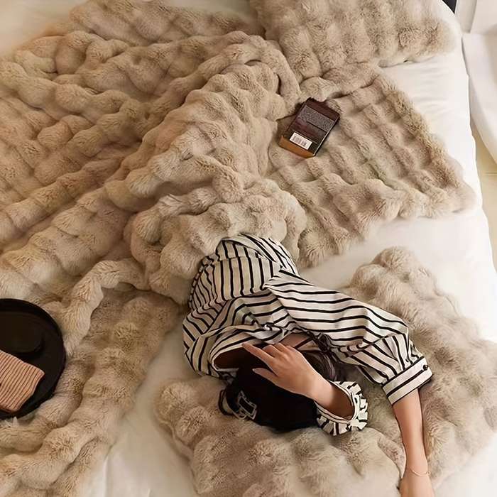 1ps Blanket Color Light Grey size 160x200cm