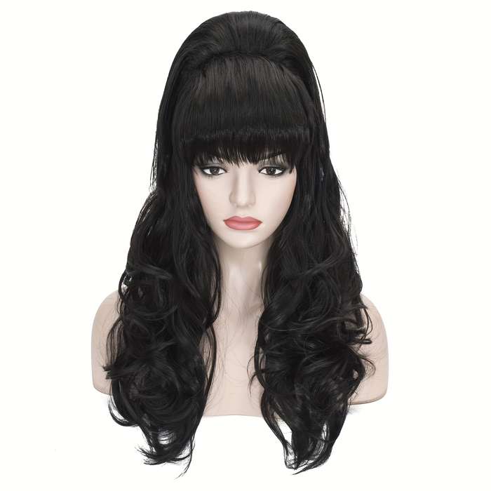 1Pc Black 60.96cm Fashion Design Wig