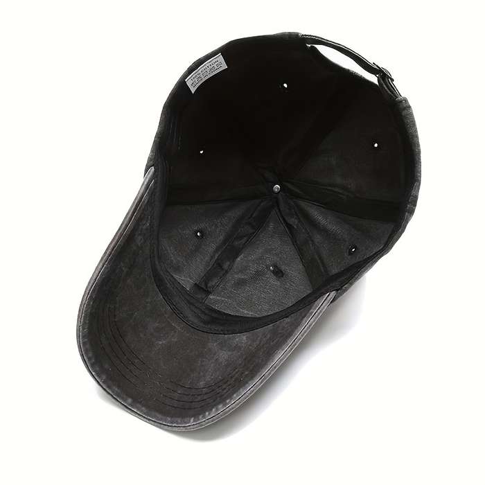 1pc Funky Distressed Moisture-Wicking Adjustable Duckbill Hat AD+HD Print Cotton Baseball Cap For