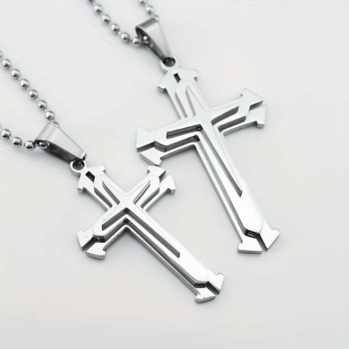 1 Piece Blackx2 Add Bluex2 Jesus Theme Pendant