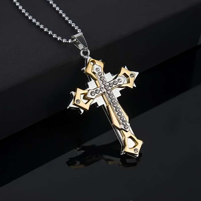1 Piece Golden Jesus Theme Pendant