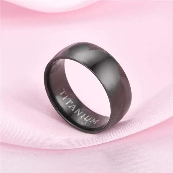 Titanium Black Ring for Men