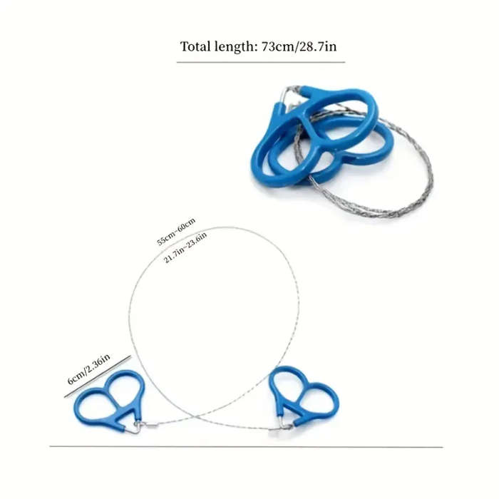 1pc Mini Pocket Chainsaw Portable Stainless Steel Survival Wire Saw for Camping Hunting Gardening Em