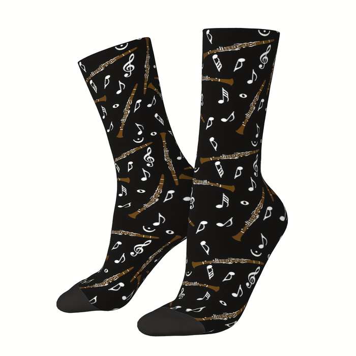 1 Pair Piano Abstract Keys  Socks