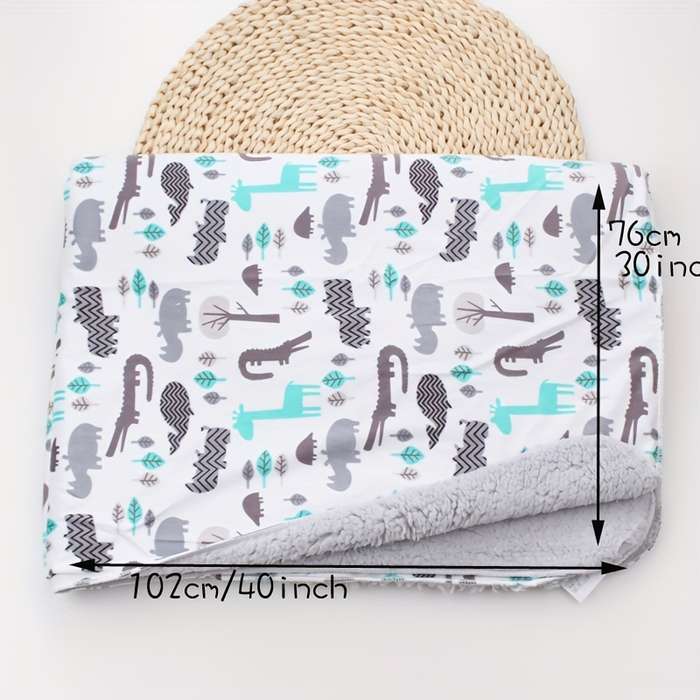 1ps Blanket Color Grey Animal