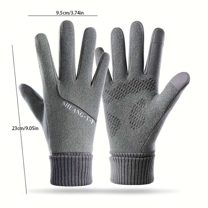 1 Pair Purple One Size Warm Gloves