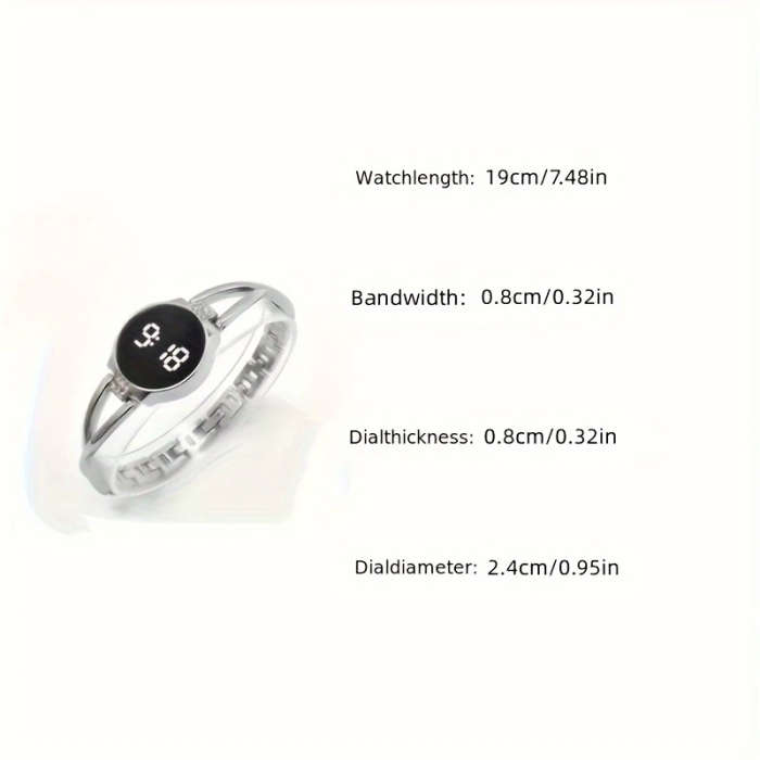 1pc LED Fashion Ladies Watch Touch Screen Ladies Era Steel Strap Electronic Student Ladies Bracelet