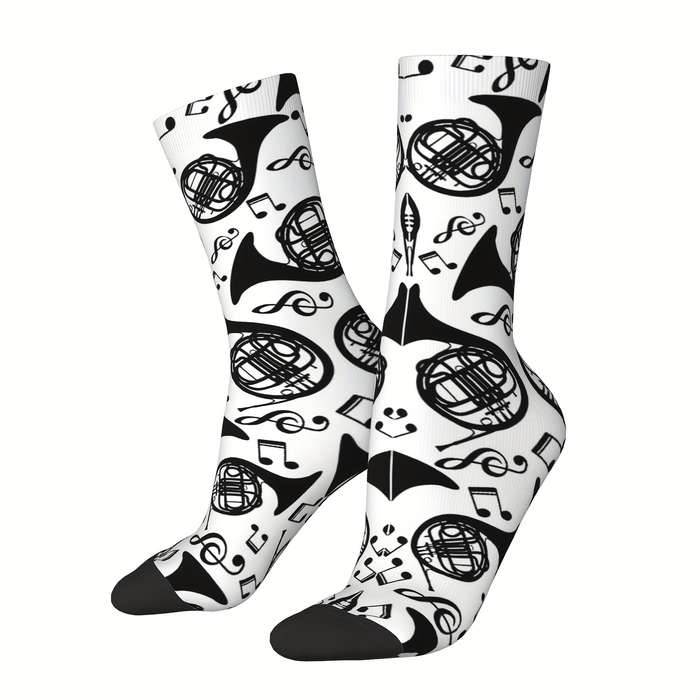 1 Pair Piano Abstract Keys  Socks