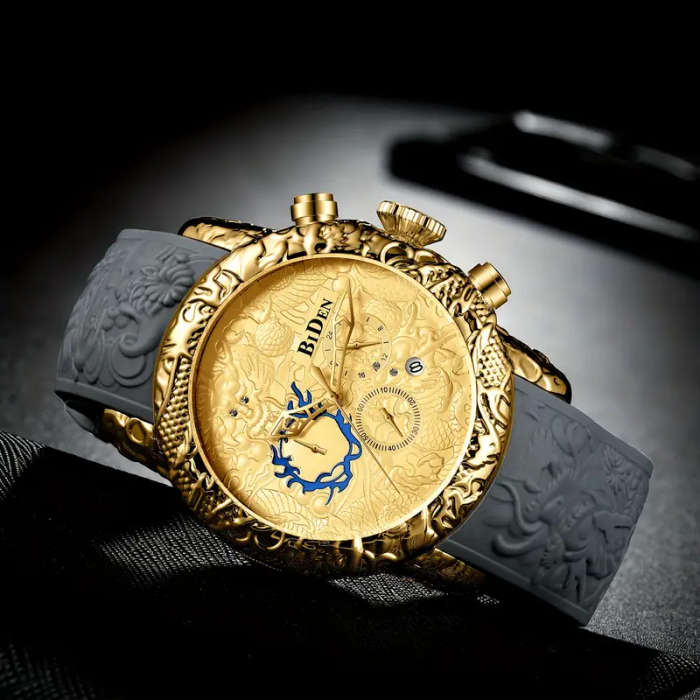 Men's Fashion Black Dragon Designer Watch