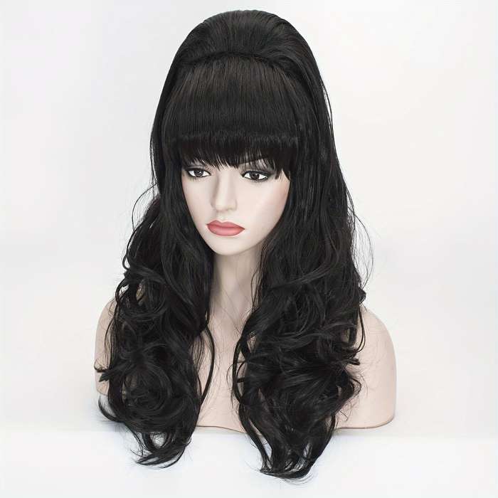 1Pc Black 60.96cm Fashion Design Wig