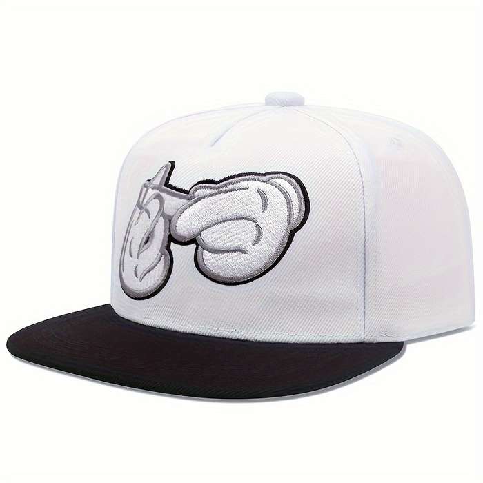 1pc Two handed cigarette style embroidered snapback cap for men women fashionable sun visor cap hip