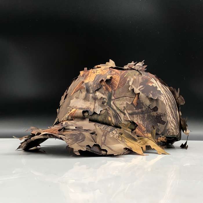 1pc 3D Leaf Camouflage Baseball Cap Tactical Hunting Hat Adjustable Size 54-60cm 21.26-23.62in O