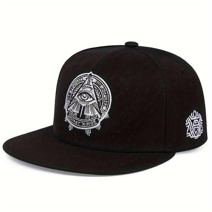 1pc God's Eye Pattern Embroidered Men's Sunshade And Windproof Baseball Cap