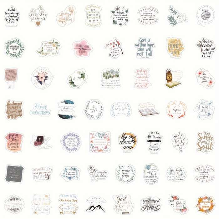 100pcs Bible Stickers Jesus Christian Themed Stickers