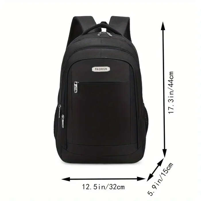 1pc Versatile Nylon Backpack for Men Lightweight Large Capacity for Travel Cycling