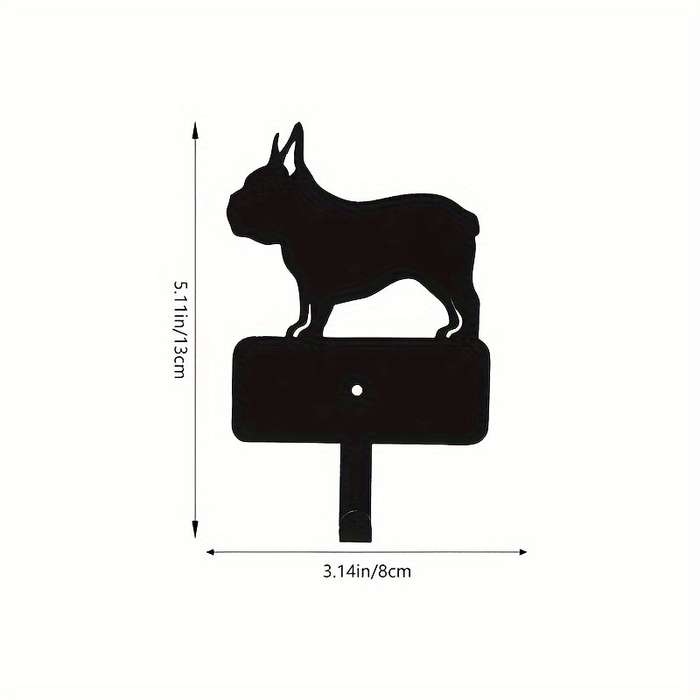 Vintage Bulldog Metal Coat HookMatte Finish Easy Stick-On Installation for Keys  Decor in Livin
