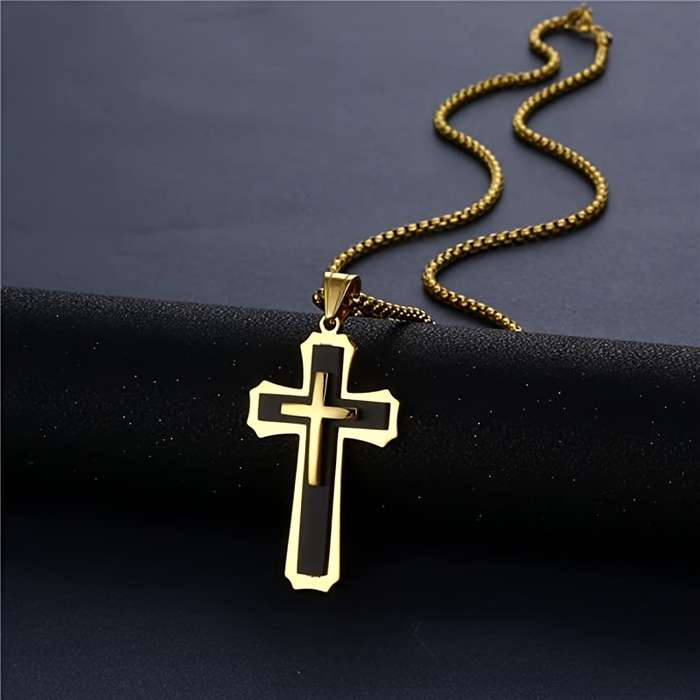 1 Piece Black Jesus Theme Pendant