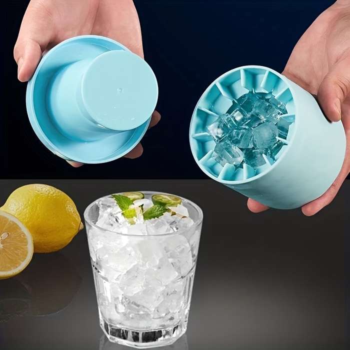 1pc Make Perfectly-Shaped Ice Cubes With This Easy-Release Silicone Ice Cube Mold Holds Up T