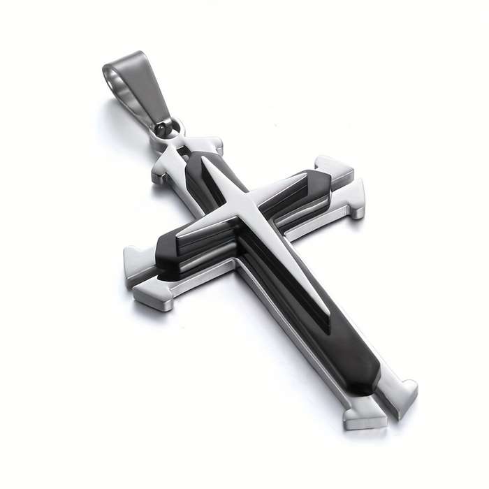 1 Piece Blackx2 Add Bluex2 Jesus Theme Pendant