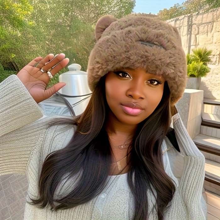 Hat Bear Khaki Size One Size