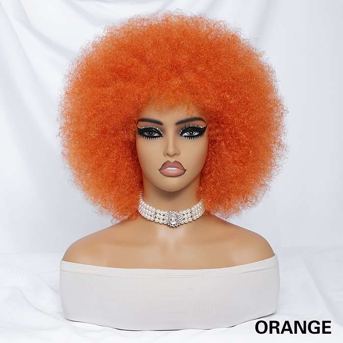 1Pc Orange 25.4cm Fashion Design Wig