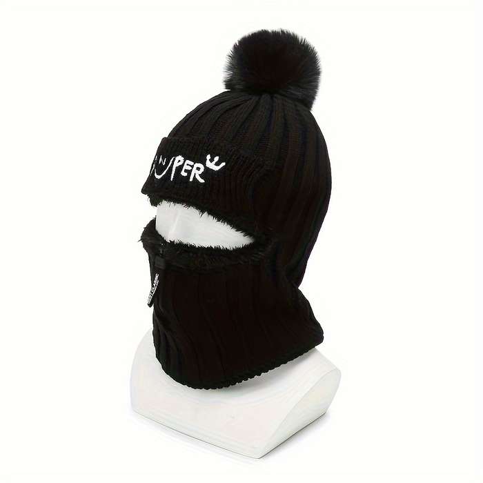 Hat Zipper Wine Red  One Size