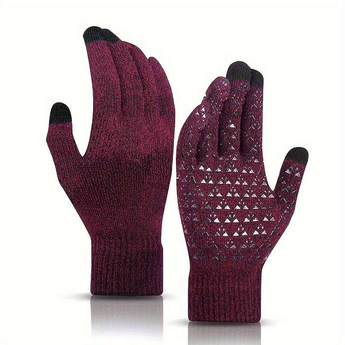 1 Pair Navy Blue Warm Gloves
