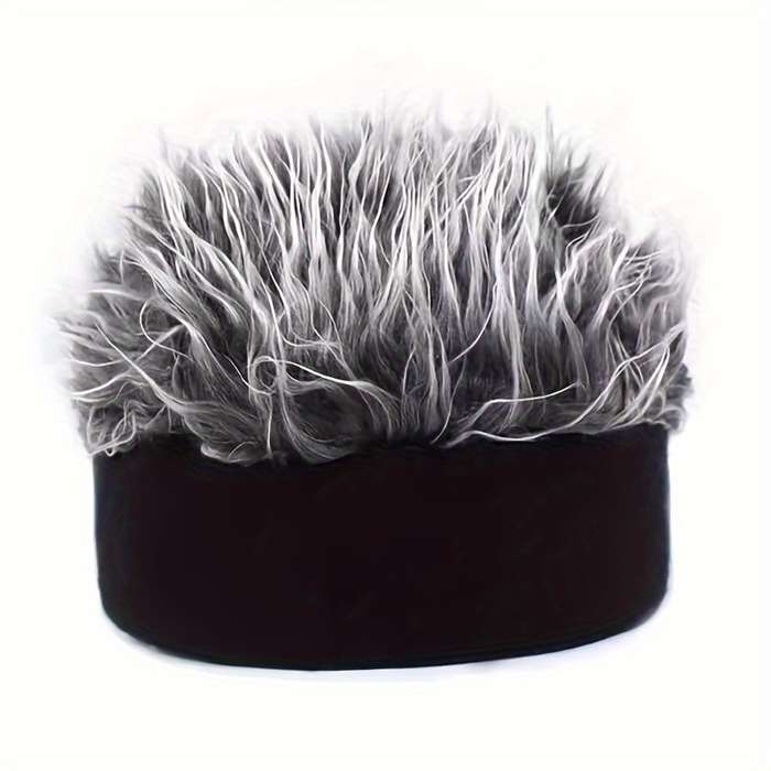1pc Vintage-Inspired Men's Brimless Hat in Gray White Retro Street Style Performance Access