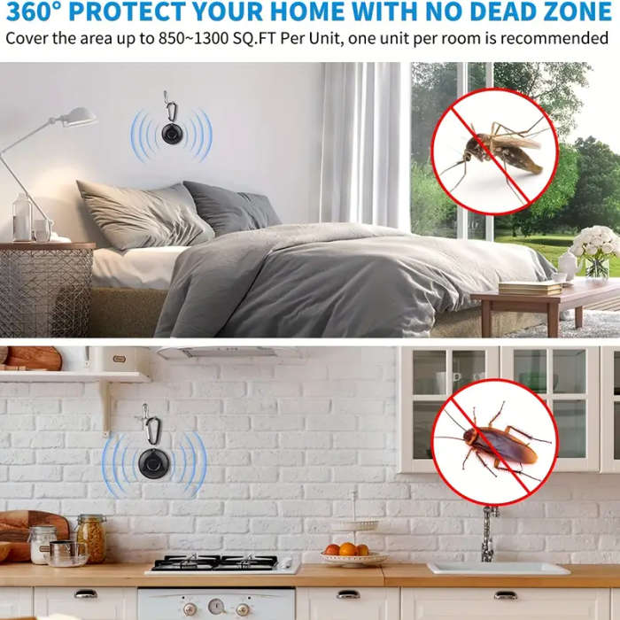 1pc Pest Repellent Portable Intelligent Ultrasonic Insect Repellent Outdoor Mosquito Repeller Can be