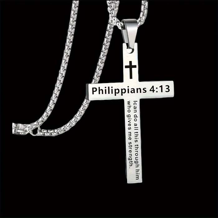 1 Piece Philippians 4:13 Jesus Theme Pendant