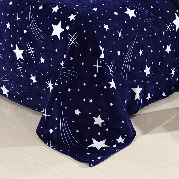 1ps Blanket Size 180X200Cm Style Star Blue