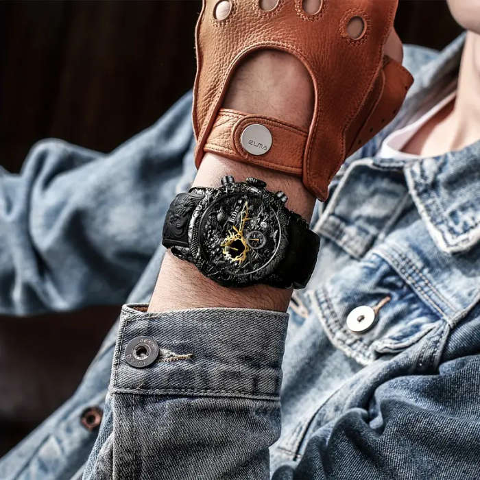 Men's Fashion Black Dragon Designer Watch