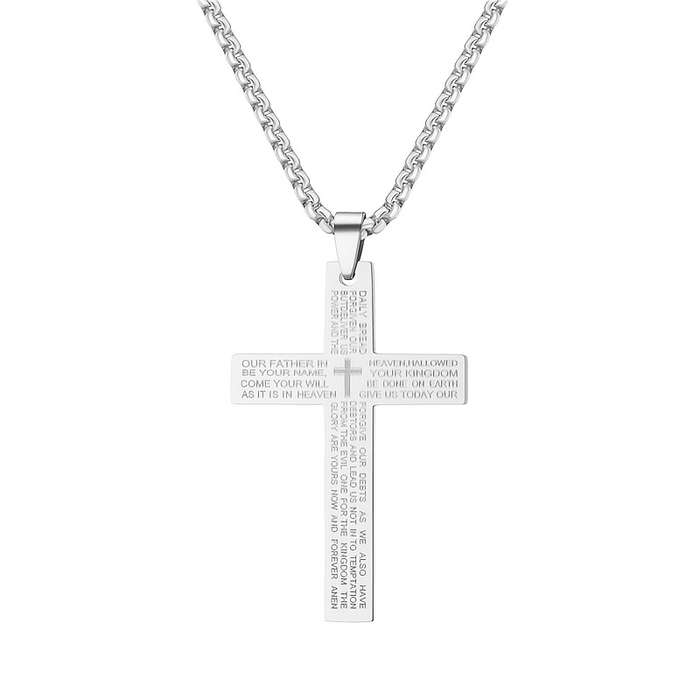 1 Piece Black Add White Jesus Theme Pendant