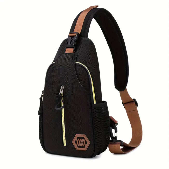 1pc Men's Adjustable Chest Bag Waterproof Portable Shoulder Bag Crossbody Bag Very Suitable For Trav