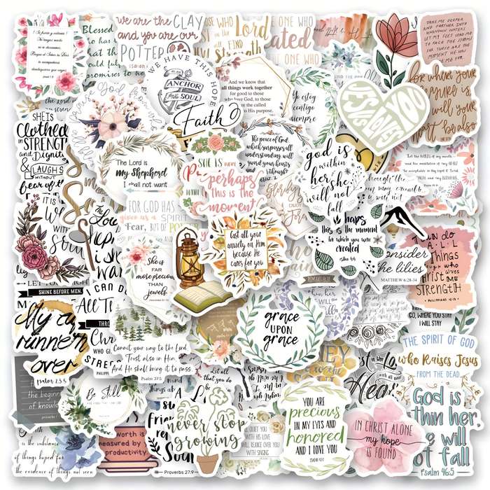 100pcs Bible Stickers Jesus Christian Themed Stickers