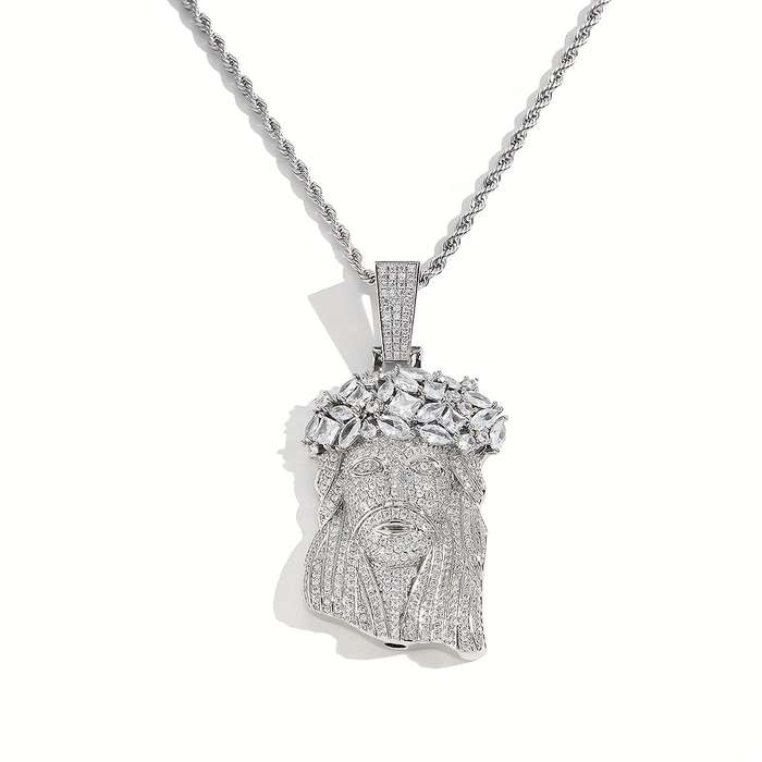 1 Piece Silver Color Jesus Theme Pendant