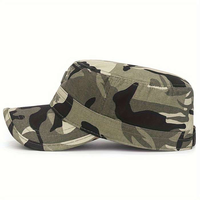 1pc Spring And Autumn Camouflage Outdoor Sports Flat Cap For Men And Women Casual Sunshade Cotton