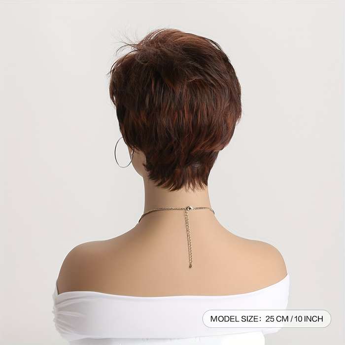 1Pc Mixed Brown 25.4cm Fashion Design Wig