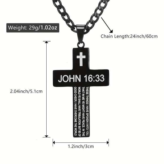 1 Piece Black Jesus Theme Pendant