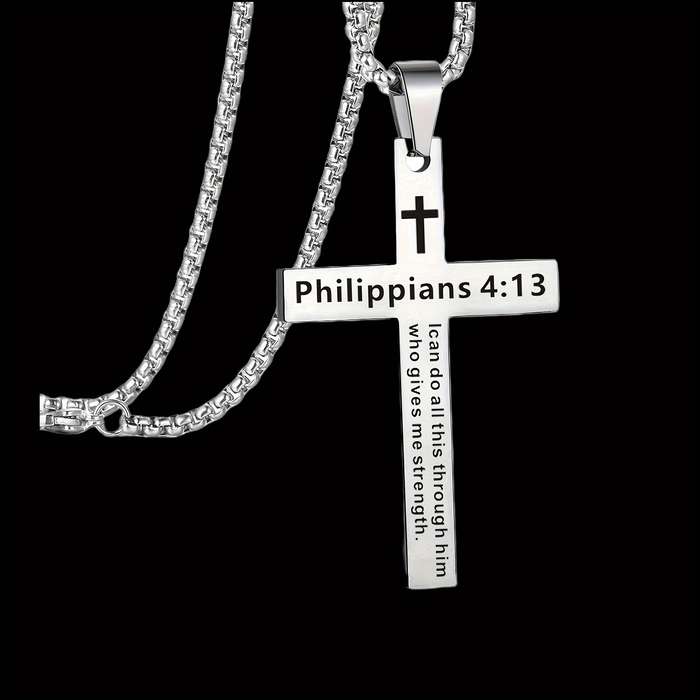 1 Piece Philippians 4:13 Jesus Theme Pendant