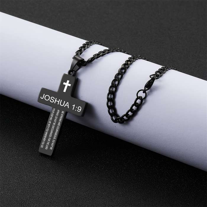 1 Piece Black Jesus Theme Pendant