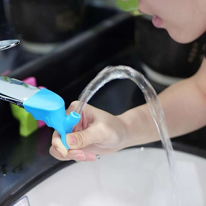 1Pc Blue Bathroom Sink Nozzle Faucet Extender