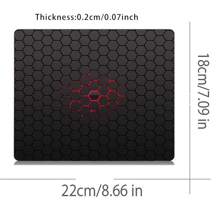 1pc Non-Slip Rubber Mouse Pad Oblong Geometric Gaming Design Office Desk Accessory 17